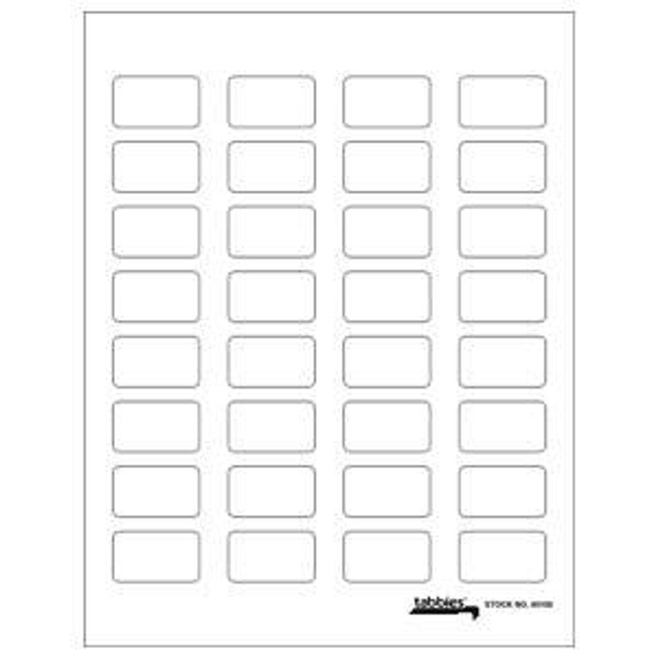 Tabbies Labels-U-Create Blank Labels, 7/8 H x 1 1/2 W, White, 320/Pack