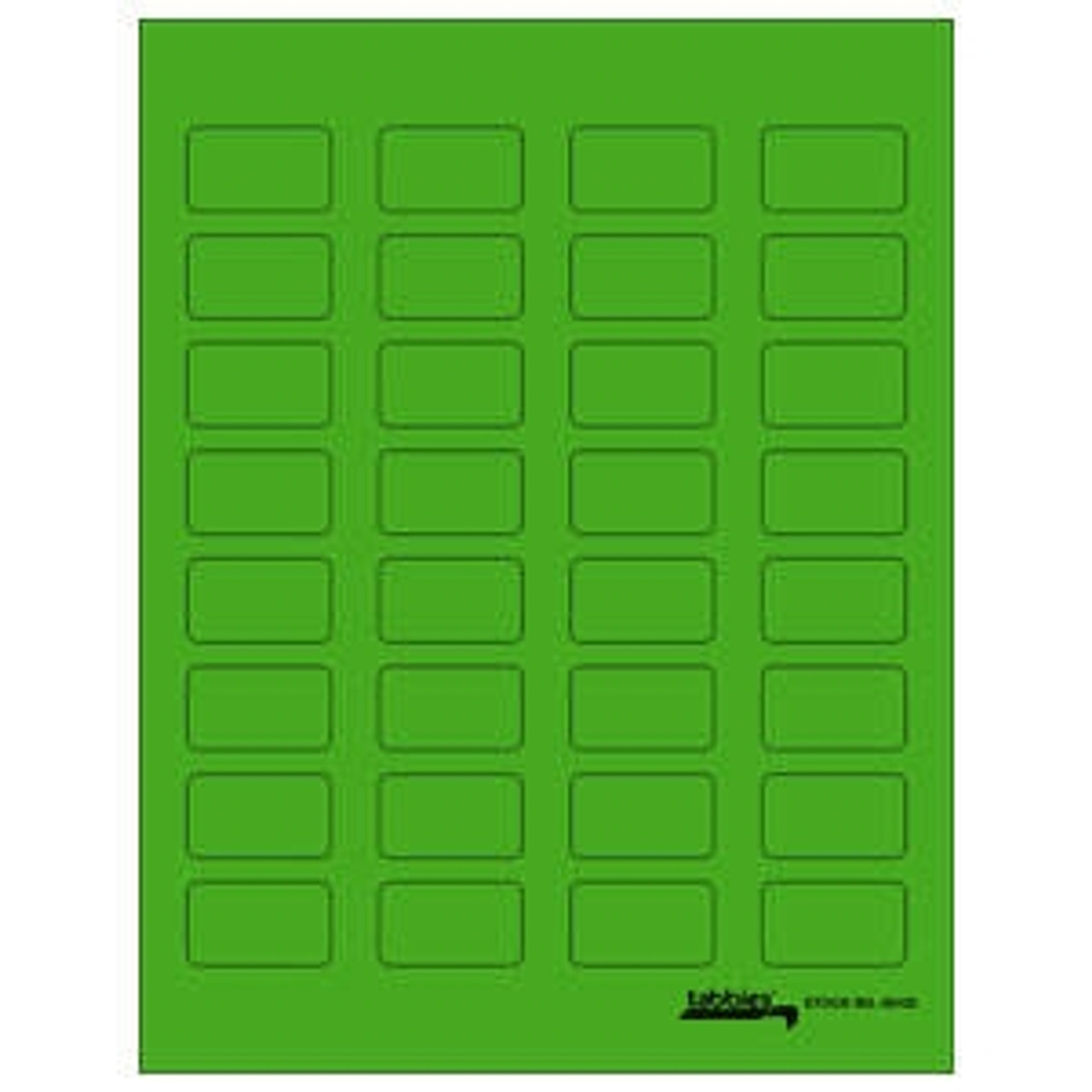 Tabbies Labels-U-Create Blank Labels, 7/8 H x 1 1/2 W, Fluorescent Green, 320/Pack