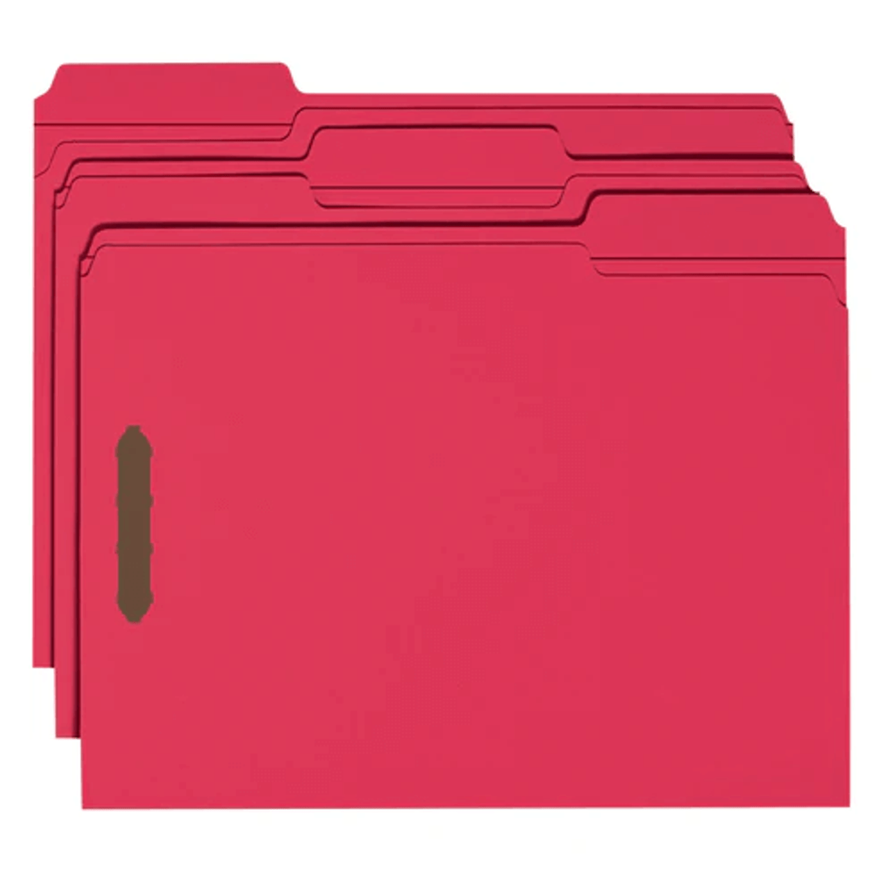 Smead 100% Recycled Fastener File Folder, 2 Fasteners, Red (12741)