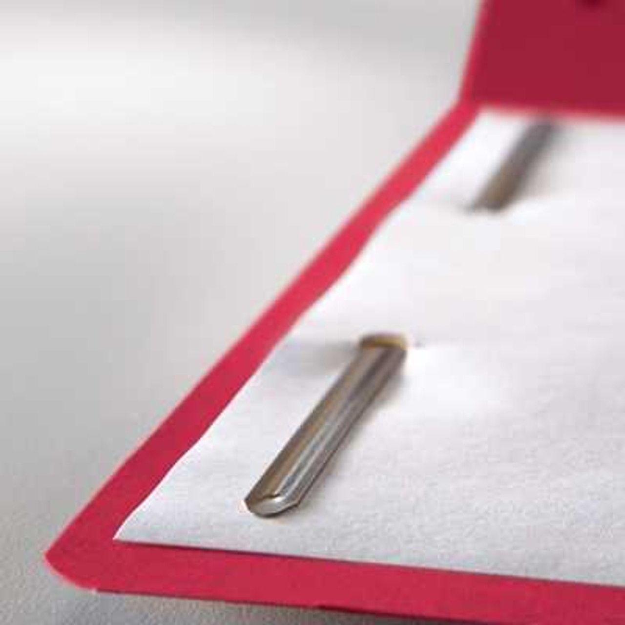 Smead 100% Recycled Folders, Letter Size, 1/3-Cut Reinforced Tab, 2 Fasteners, Red, 50/Box