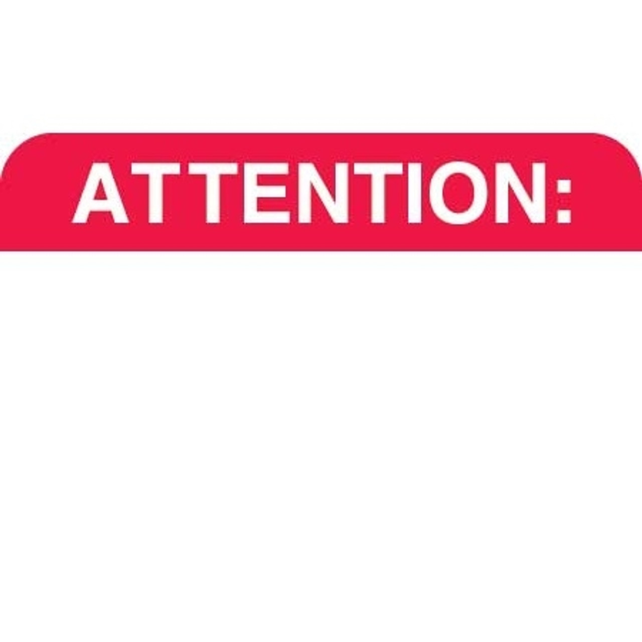 Attention Medical Labels 7/8 H x 1-1/2 W White Red 250 Roll