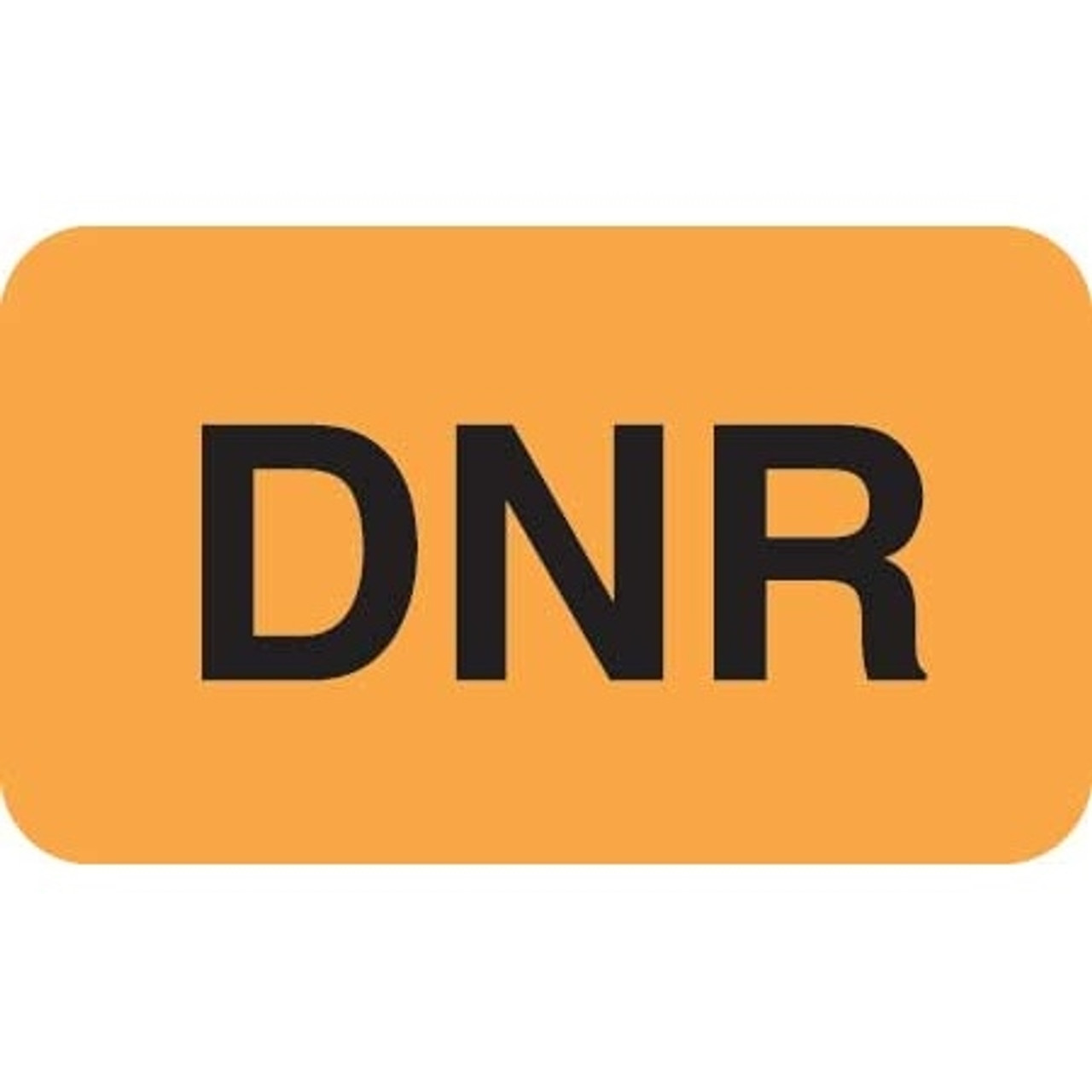 Medical Labels, DNR, 1-1/2 x 7/8, Fl. Orange, 250/Roll (MAP2010)