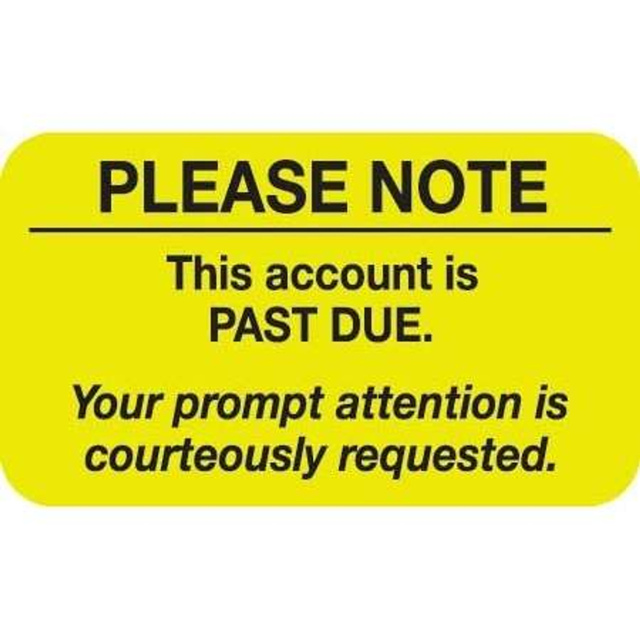 Billing/Collection Labels, Please Note, 250/Box (MAP4500)