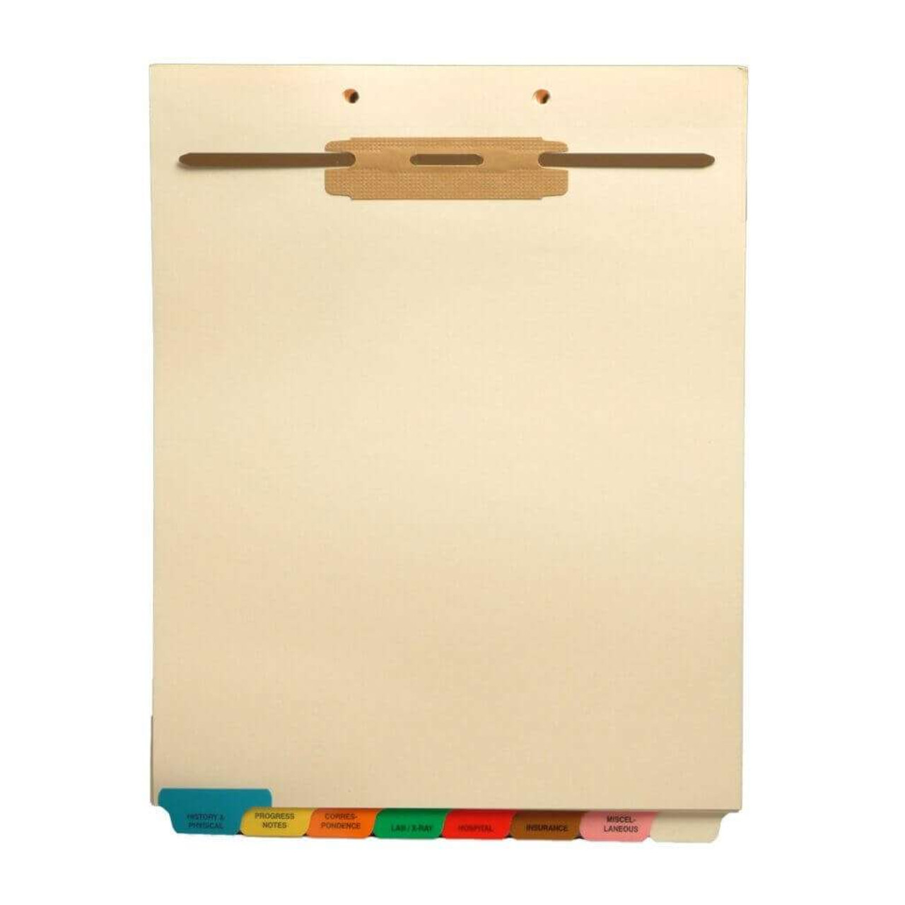 Fileback, Top Hinge 8-1/2'' x 11'' with 1'' Flap, 1 Fastener, 100/Box