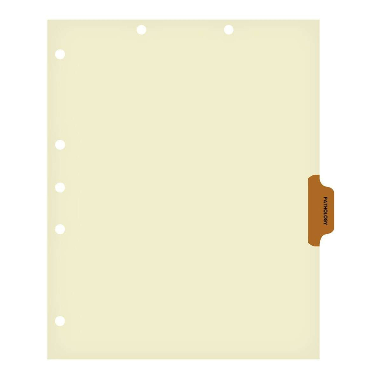 Chart Dividers, Side Tab, Position 4, Pathology, Brown, 100/Box