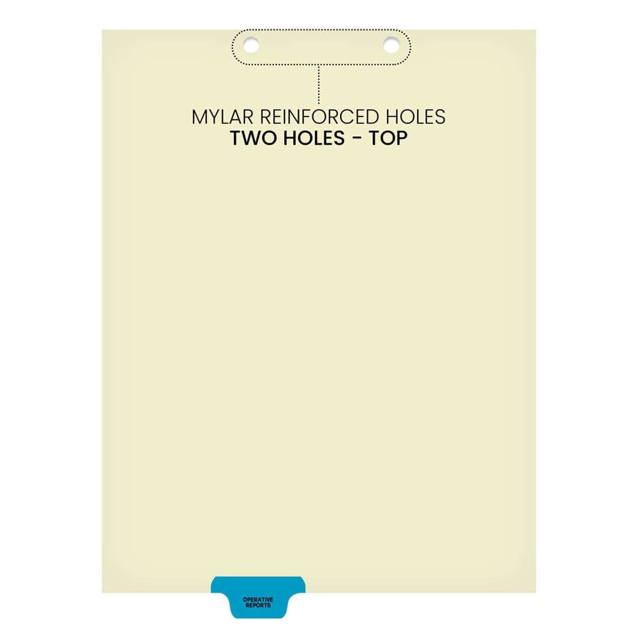 Chart Dividers, Bottom Tab, Position 3, Operative Reports, Blue, 100/Box