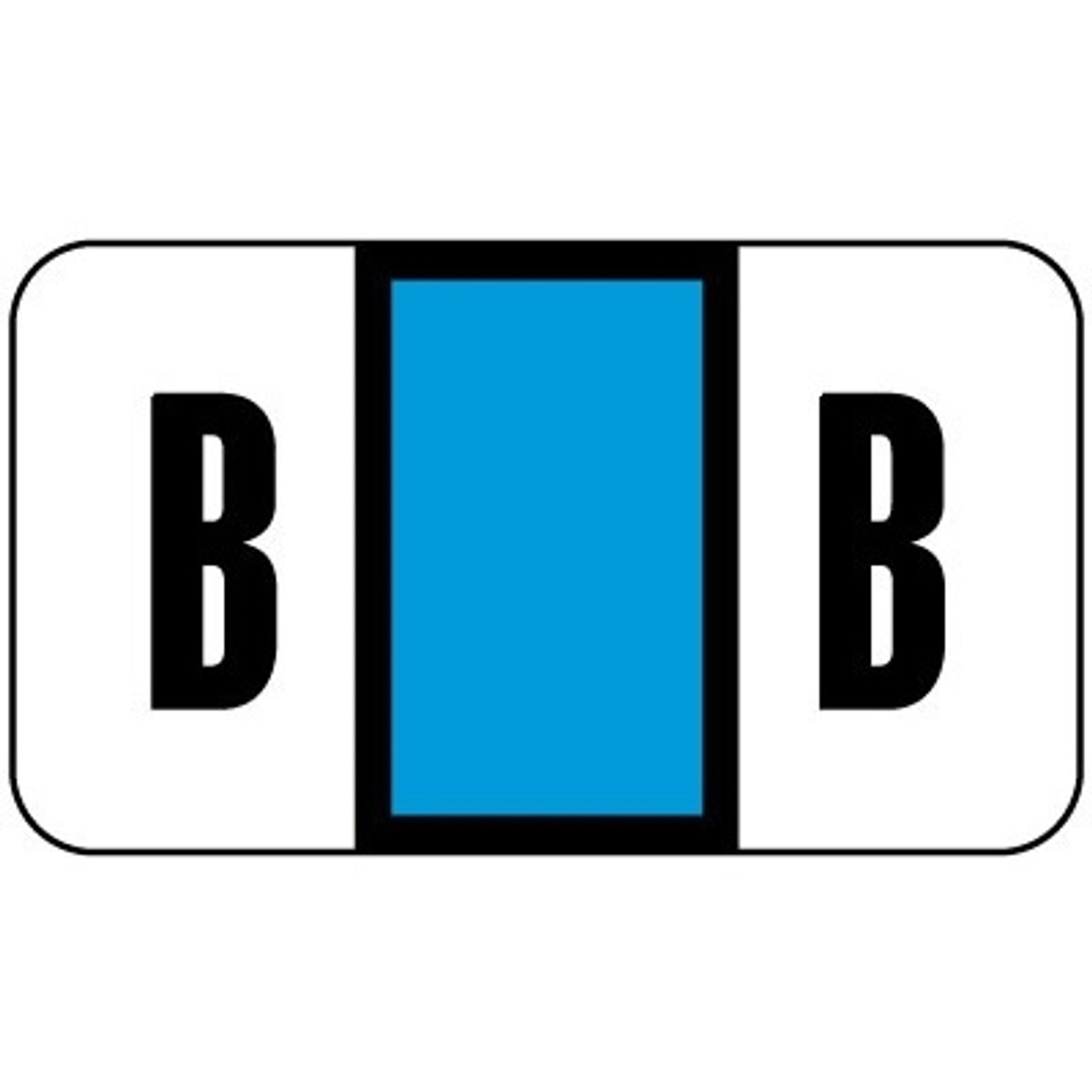 Safeguard Alpha Labels, 514-Series, 15/16 H x 1 5/8 W, Letter B, Blue, 500/Roll (SGAM-B)