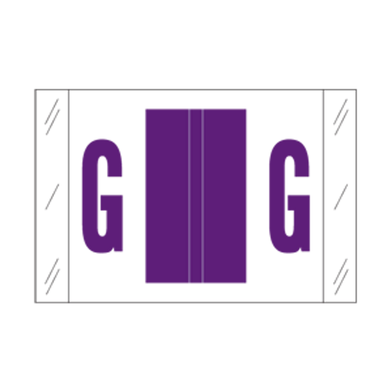 Tab Alpha Code Labels Letter G Purple 14107