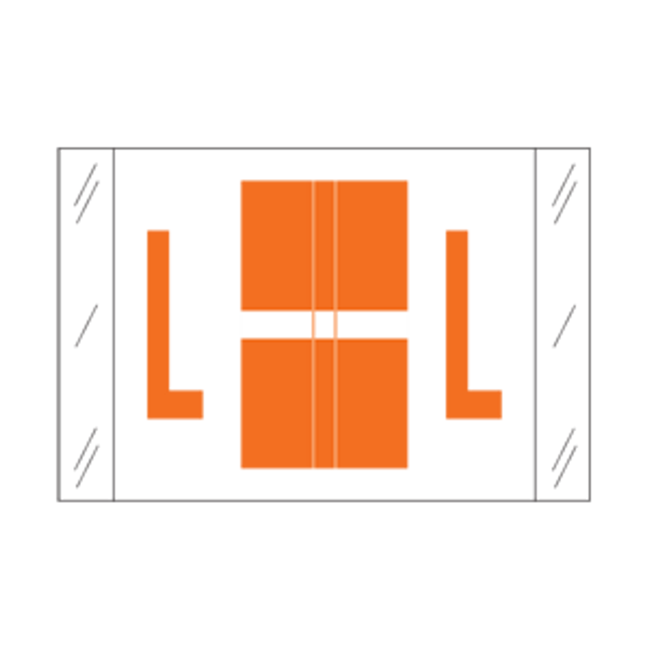 Tab Alpha Code Labels Letter L Dark Orange 14112