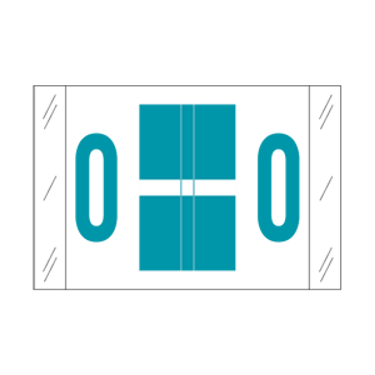 Tab Alpha Code Labels Letter O Blue 14115