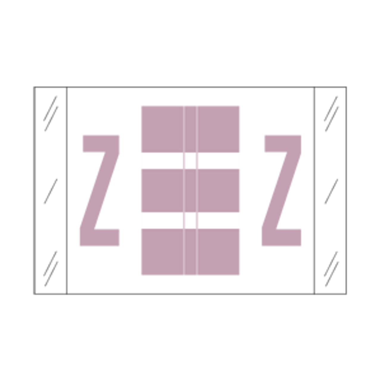 Tab Alpha Code Labels Letter Z Lilac 14126