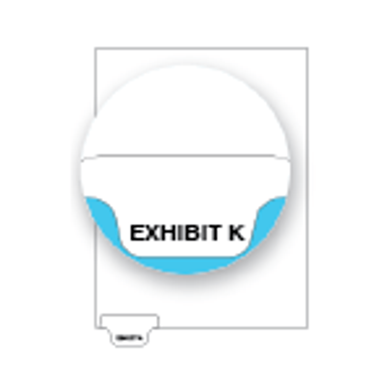 Alphabetical Index Dividers, Letter Size, Bottom Tab, Exhibit K, 25/PK (SPB11EX-K)
