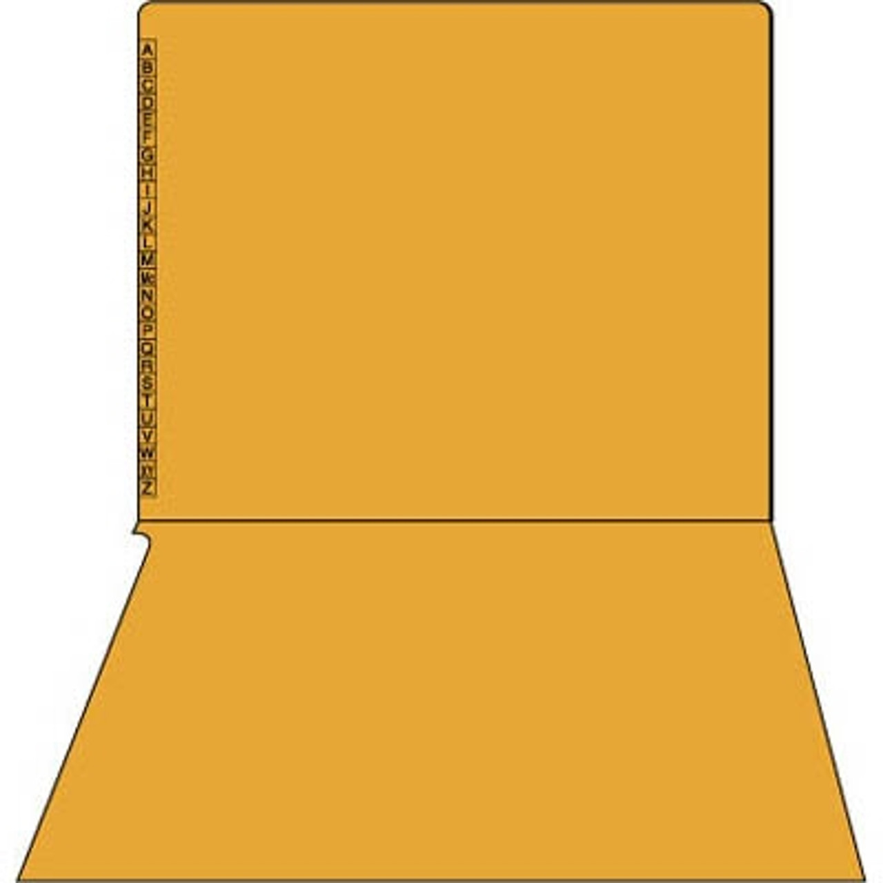 Kardex Folders, Alpha Scale, Letter Size, Orange, 100/BX
