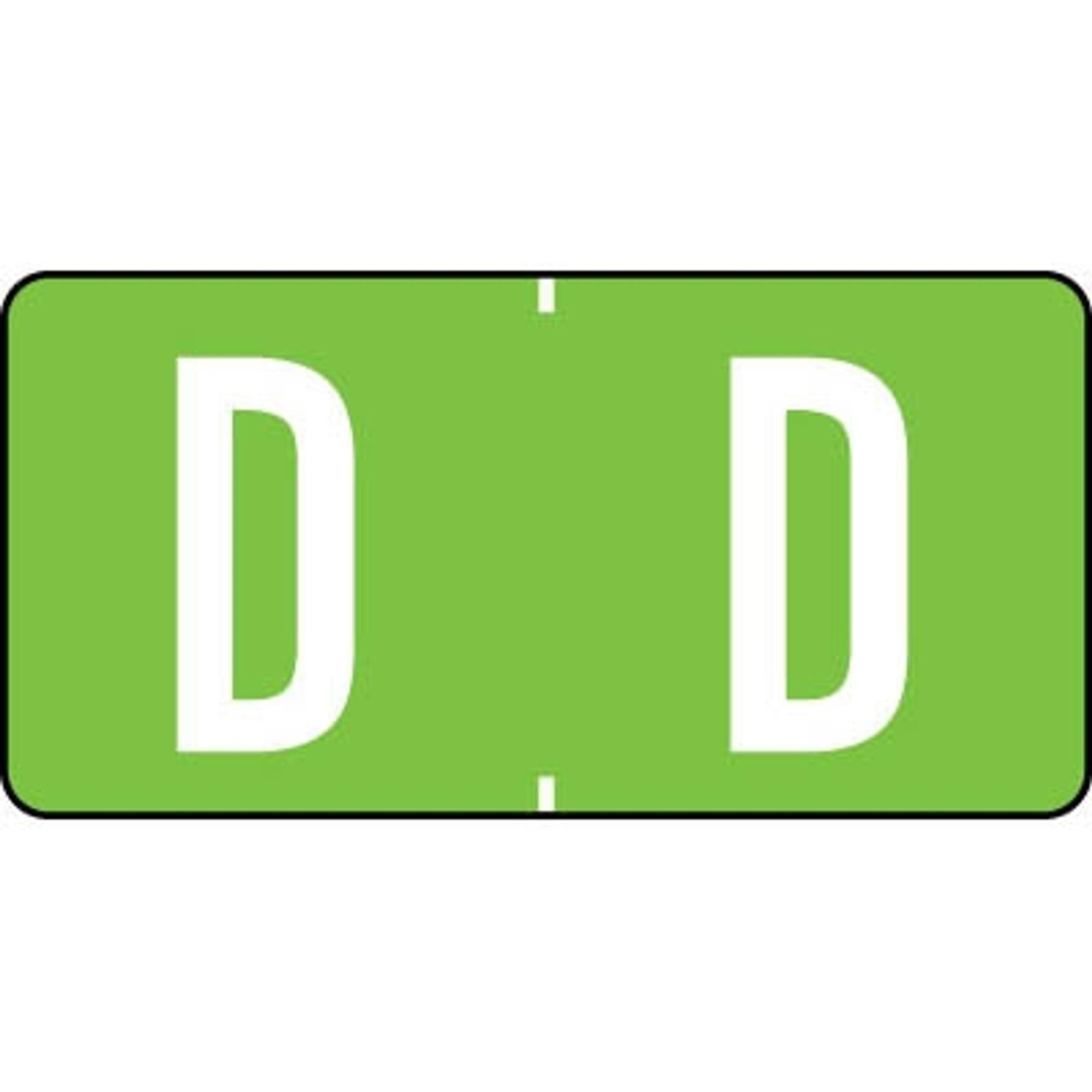 Tab Products Alphabetic Labels Letter D Light Green TBAV-D
