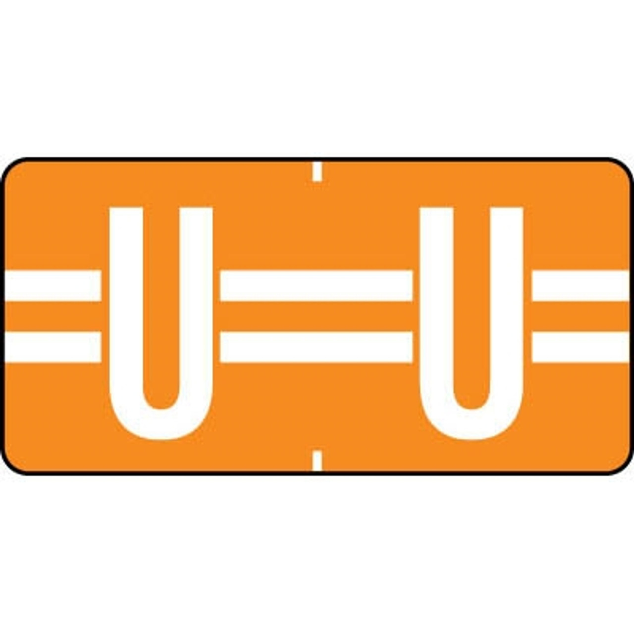 Tab Products Alphabetic Labels Letter U Light Orange TBAV-U