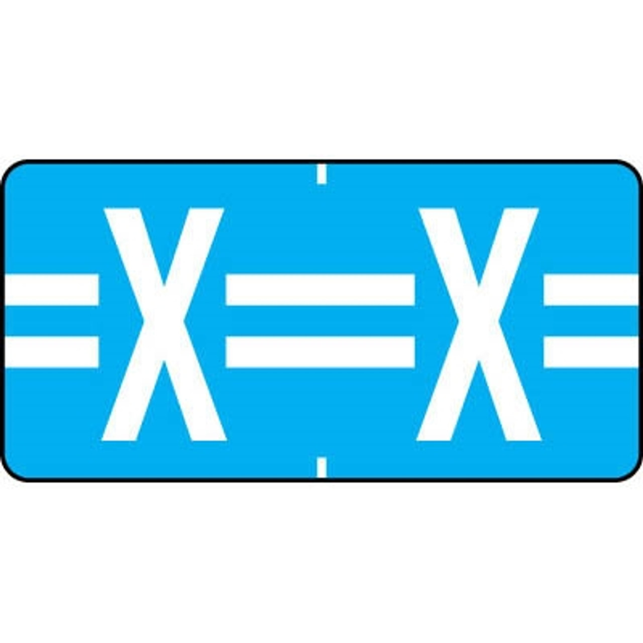 Tab Products Alphabetic Labels Letter X Light Blue TBAV-X