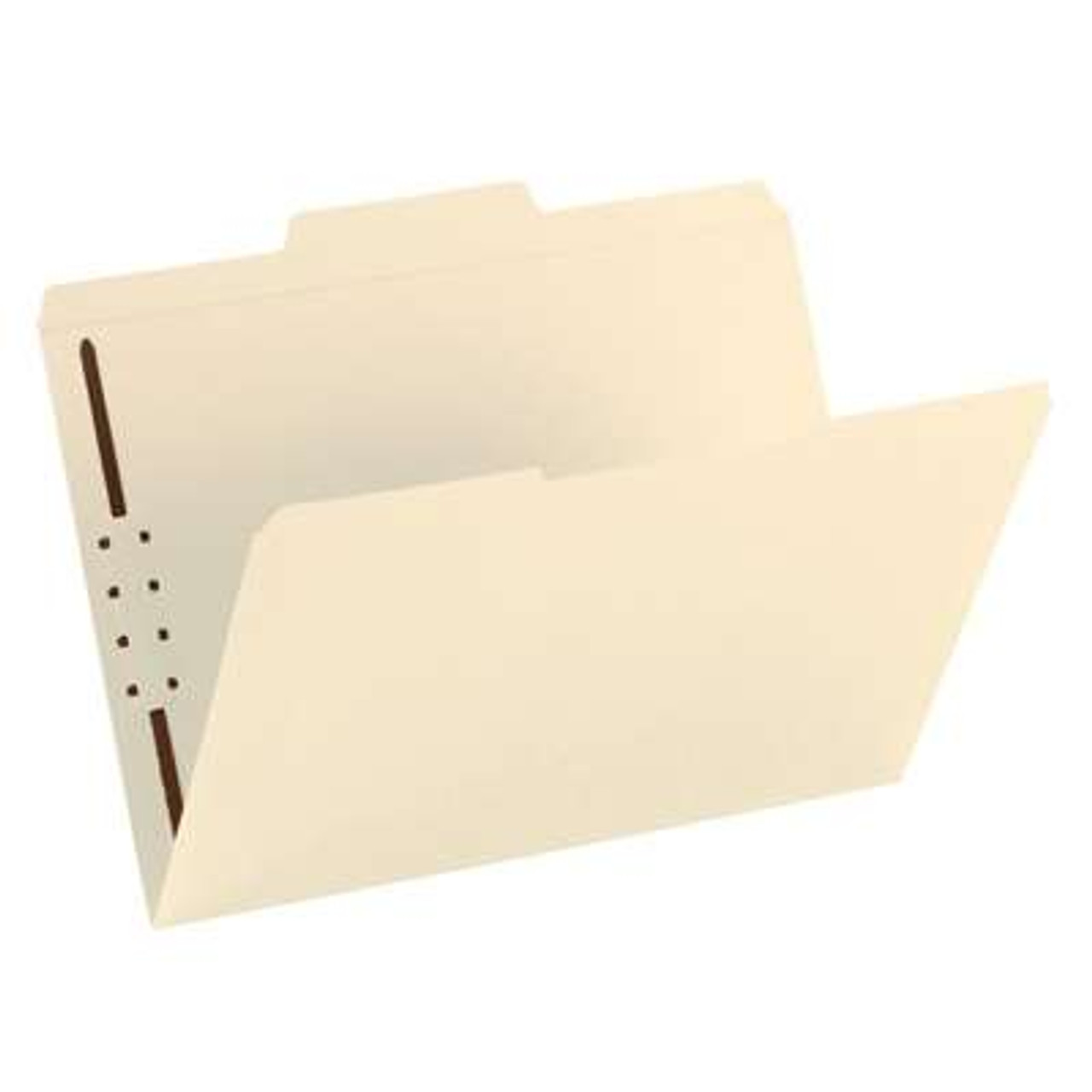 Smead File Folders, Letter Size, Reinforced 1/3-Cut Tab, 1 Fastener, Manila, 50/Box