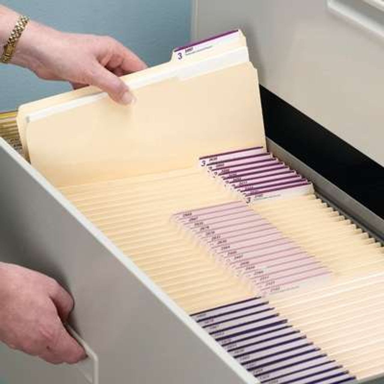 Smead File Folders, Letter Size, Reinforced 1/3-Cut Tab, 2 SafeSHIELD Fasteners, Manila, 50/Box
