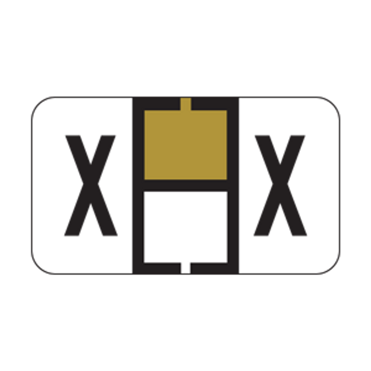 Traco Alpha Label Letter X (500/Roll)