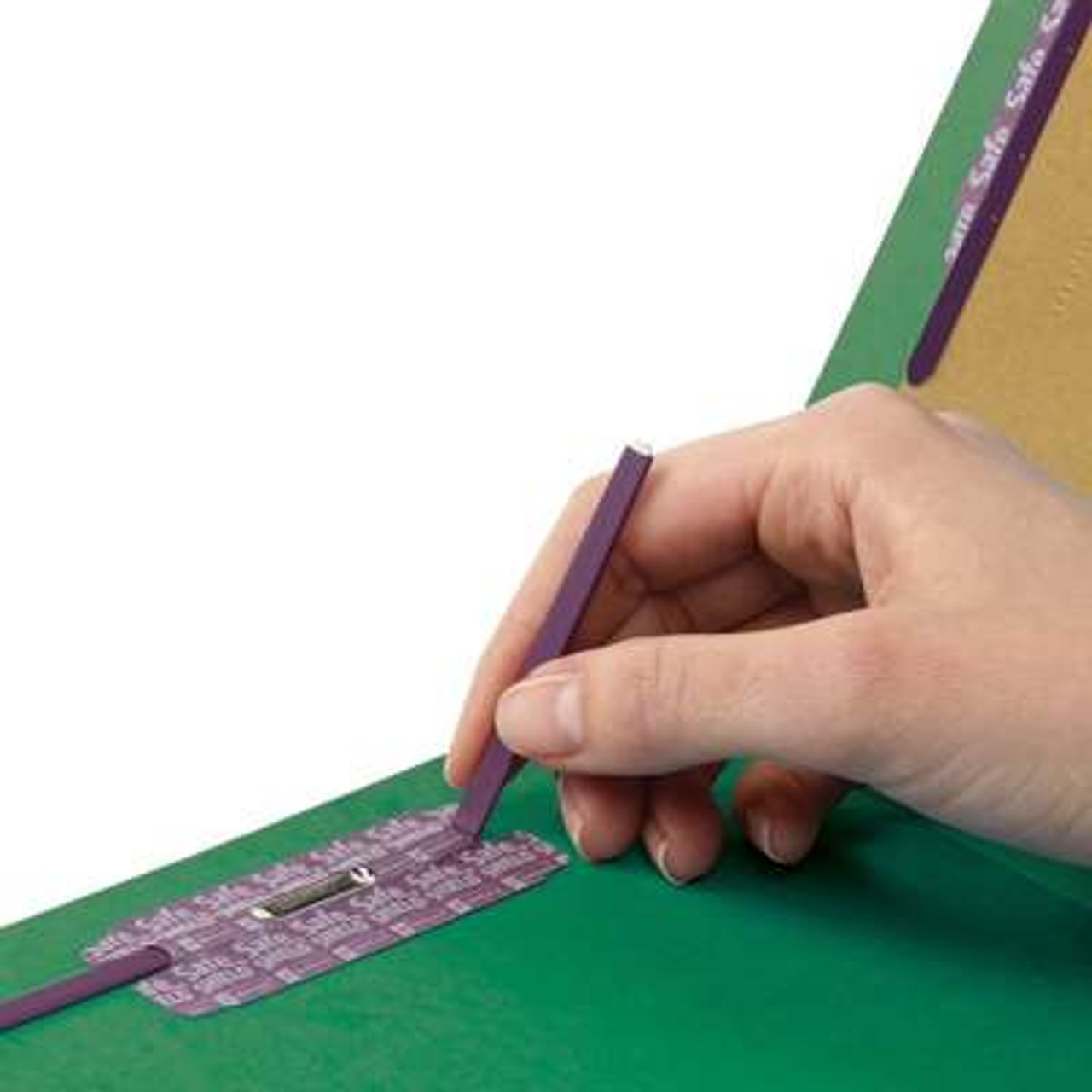 Smead Pressboard Fastener Folders, Letter Size, 1/3-Cut, 2 Fasteners, Green, 25/Box