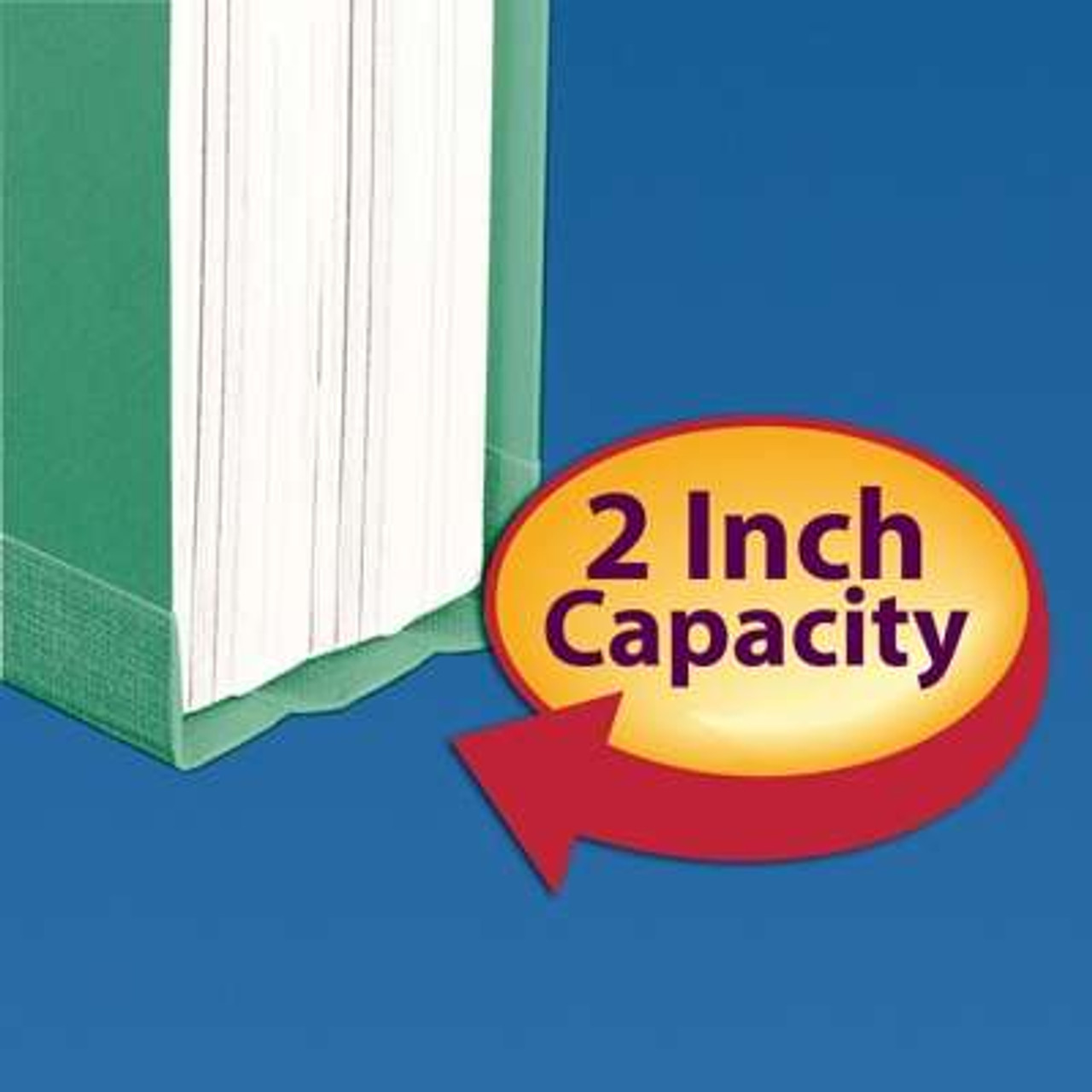 Smead Pressboard Fastener Folders, Letter Size, 1/3-Cut, 2 Fasteners, Green, 25/Box