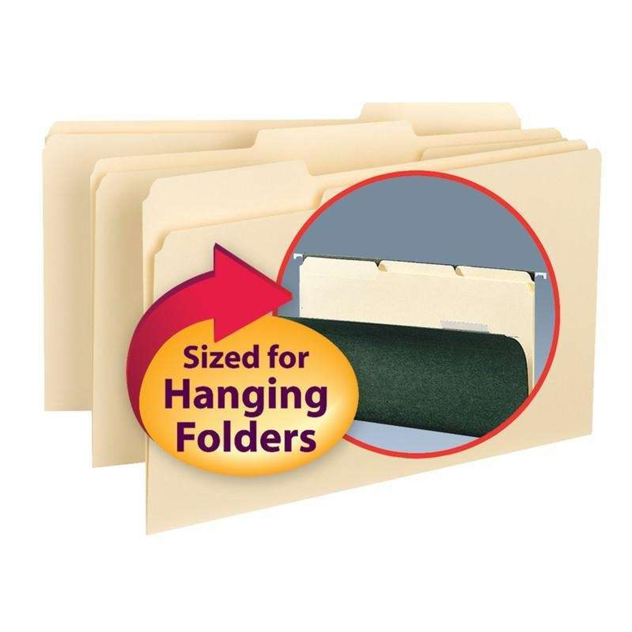 Smead Interior File Folder, 1/3-Cut Tab, Legal Size, Manila (15230)