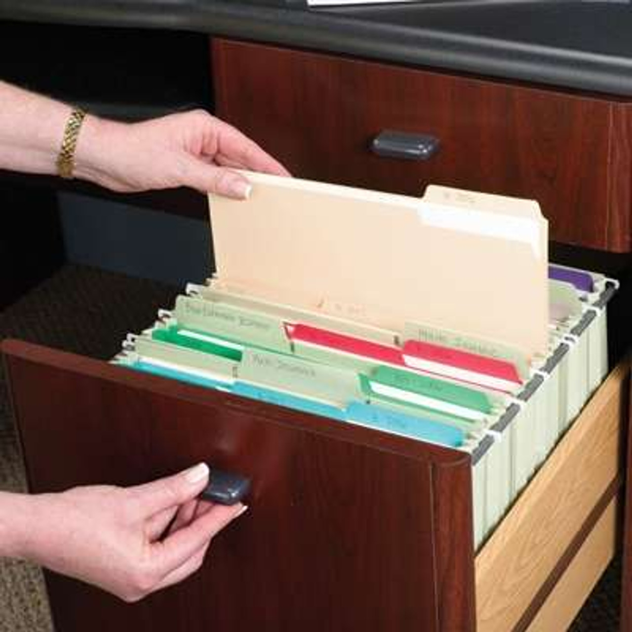 Smead Interior File Folders, 1/3-Cut Tab, Legal Size, Manila, 100/Box