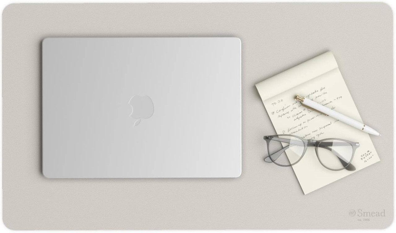 23.6" x 13.7"  Vegan Leather Desk Pad, Sandstone