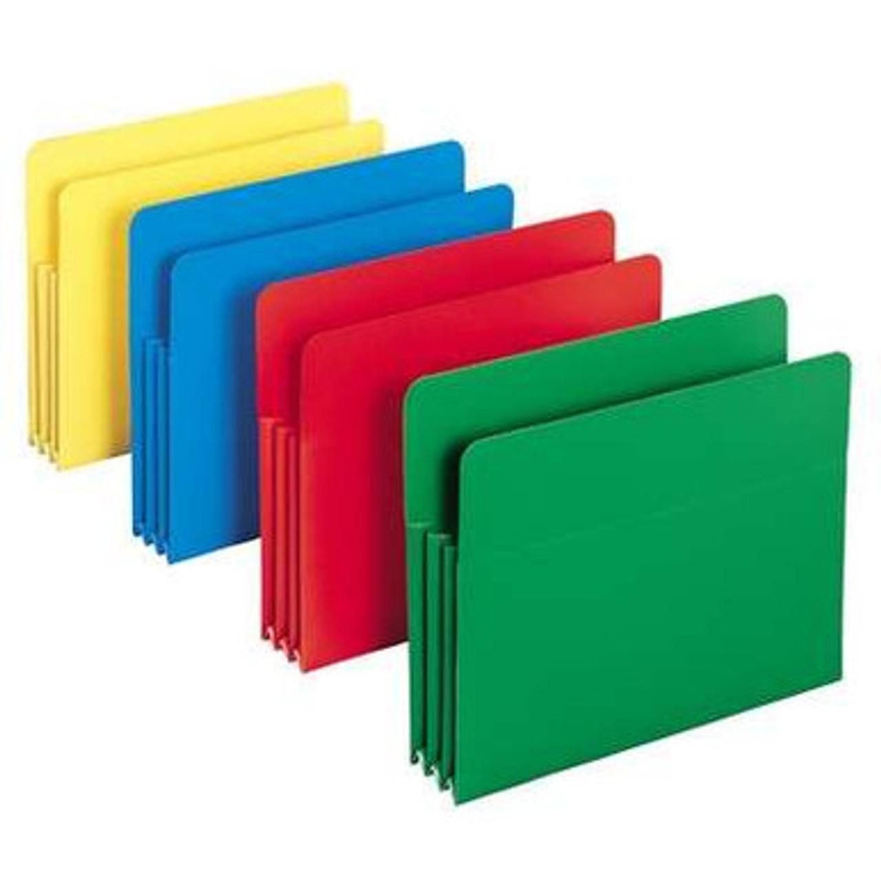 Smead Poly File Pockets – Letter Size, Assorted Colors in 4-Pack