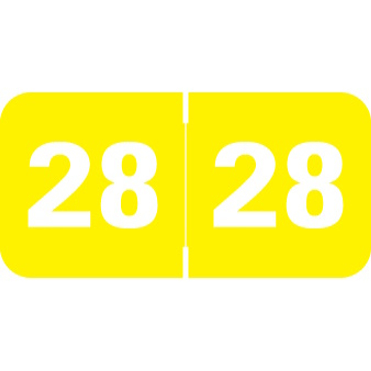 Medical Arts Press MJYM Year Label – 2028, Yellow, 3/4" x 1-1/2", 500/Roll