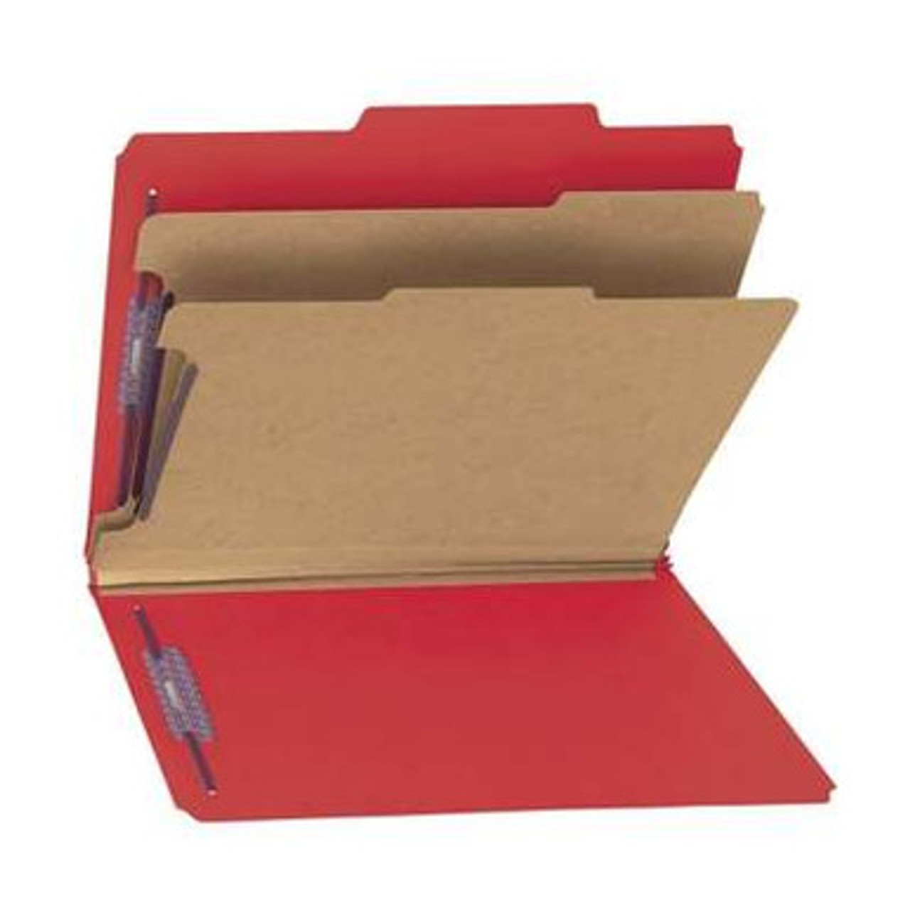 Smead SafeSHIELD Classification Folder – Bright Red, Letter Size, 2 Dividers