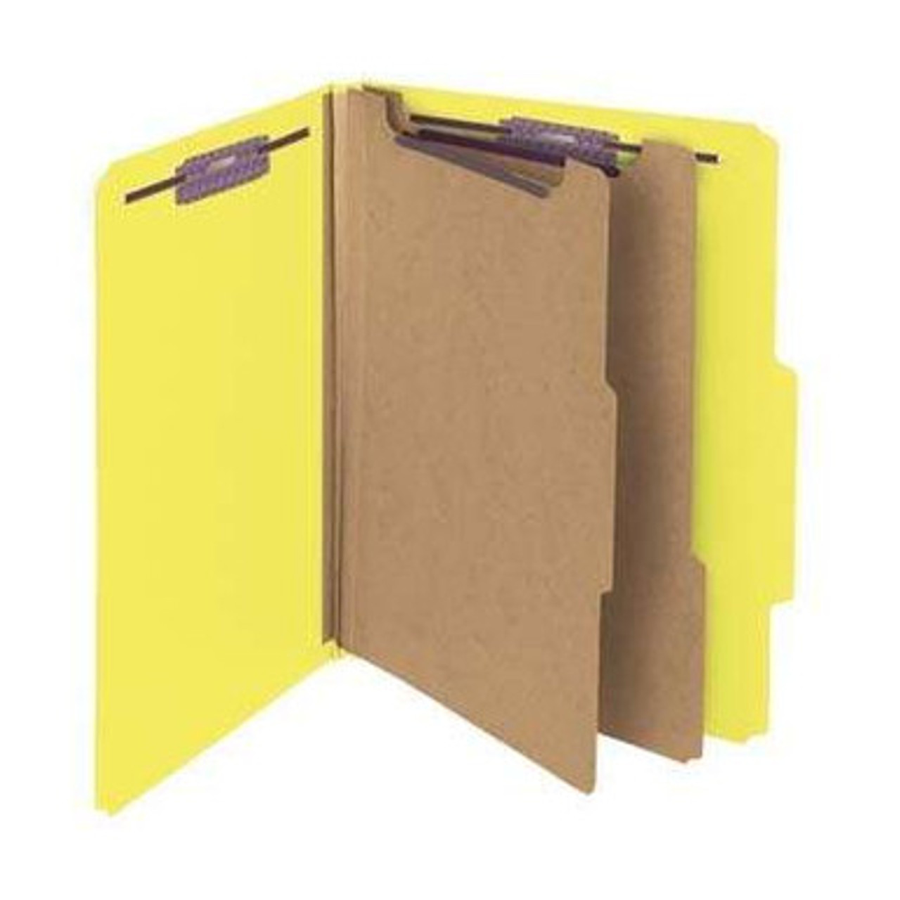 Smead SafeSHIELD Classification Folder – Yellow, Letter Size, 2 Dividers