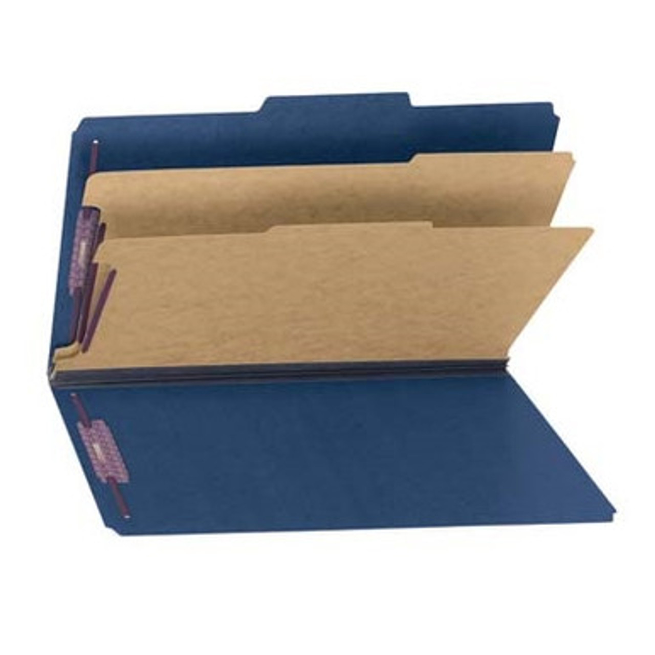 Smead SafeSHIELD Classification Folder – Dark Blue, Legal Size, 2 Dividers