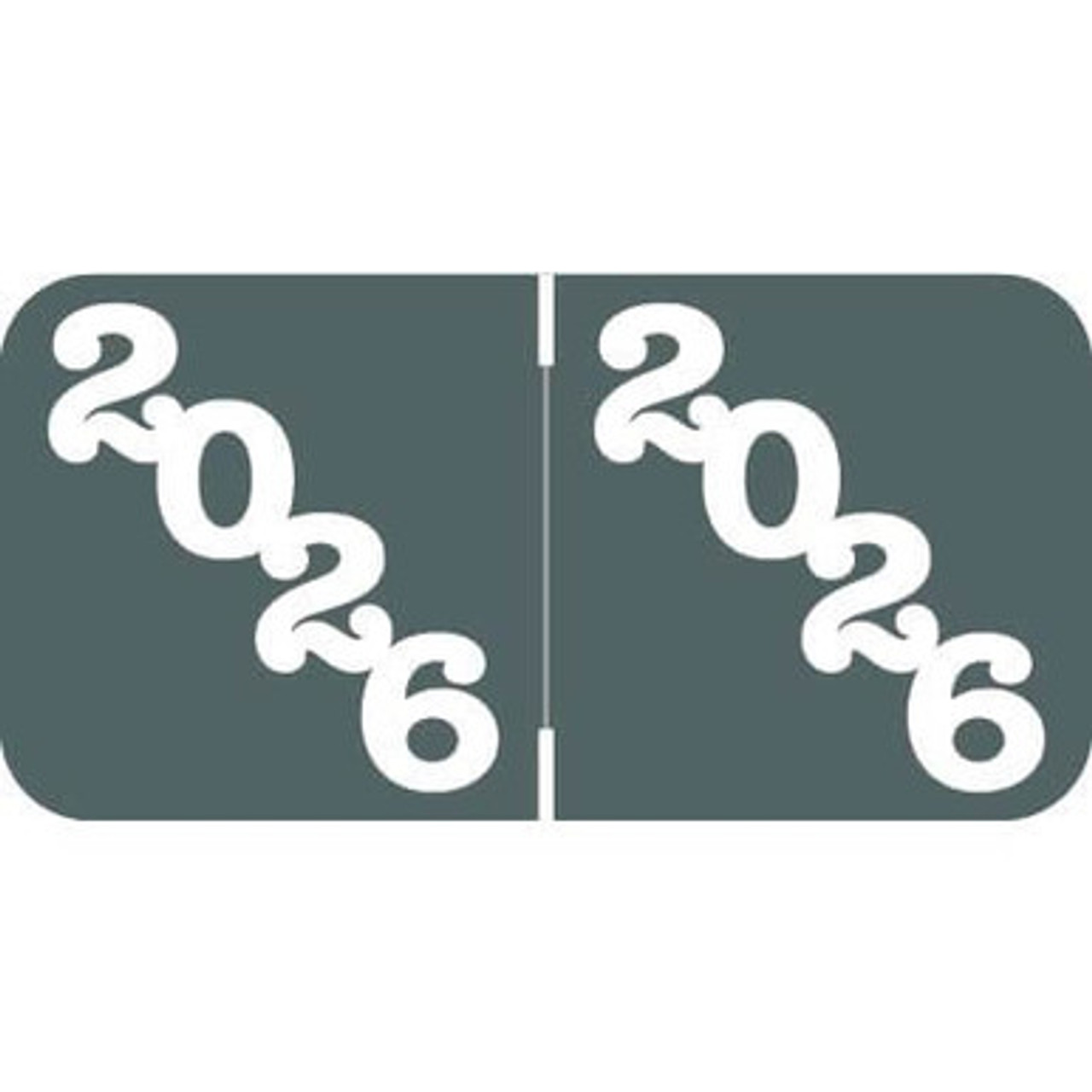 Jeter Year Label 2026 – Gray, 3/4" x 1-1/2", 500/Roll, JPYM-26