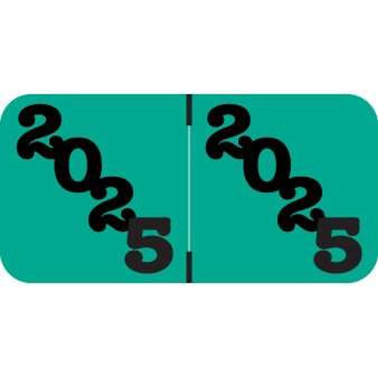 Jeter Year Label 2025 – Teal, 3/4" x 1-1/2", 500/Roll, JPYM-25