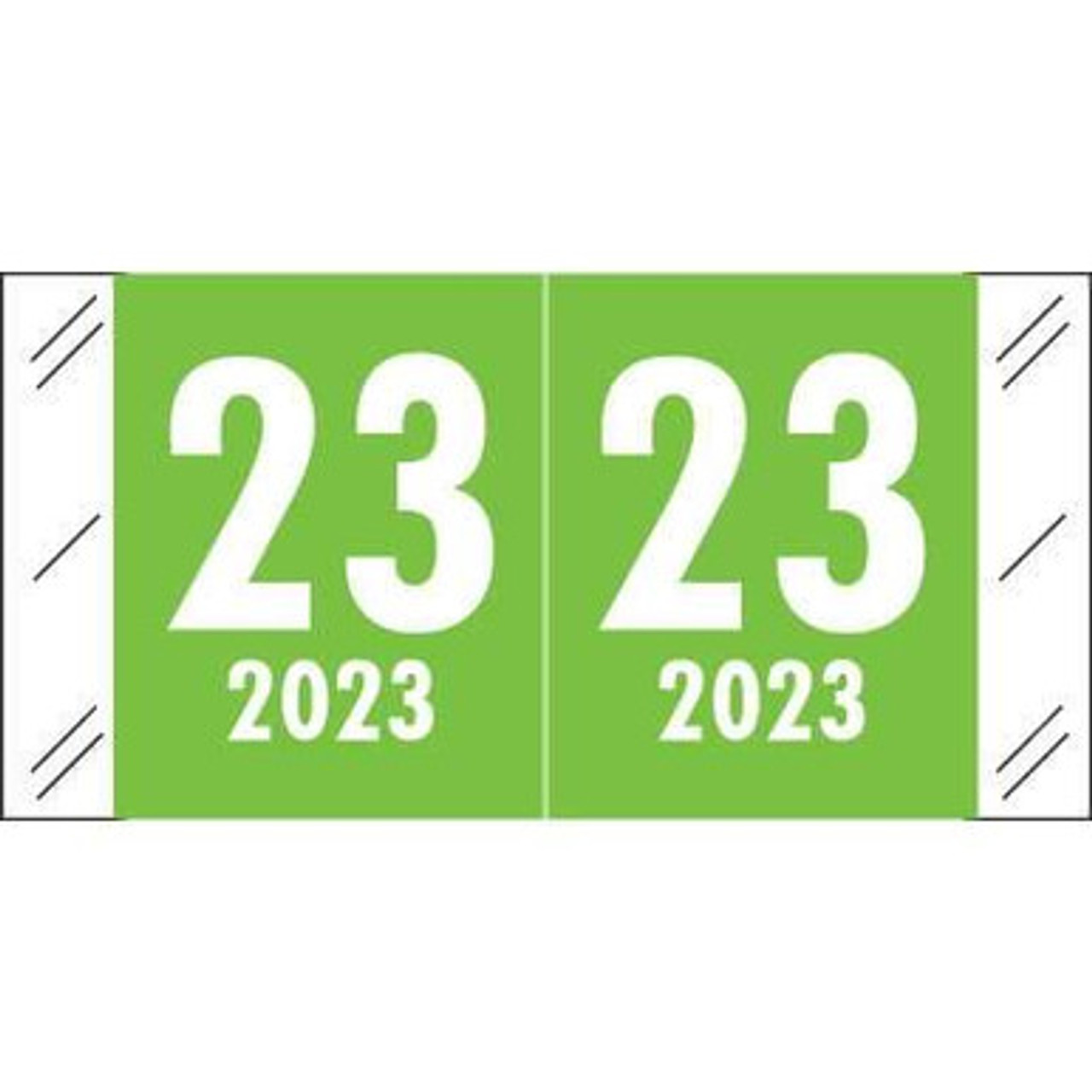 Col'R'Tab Compatible Year Label 2023 – Light Green, CLYM Series, 3/4" x 1-1/4"