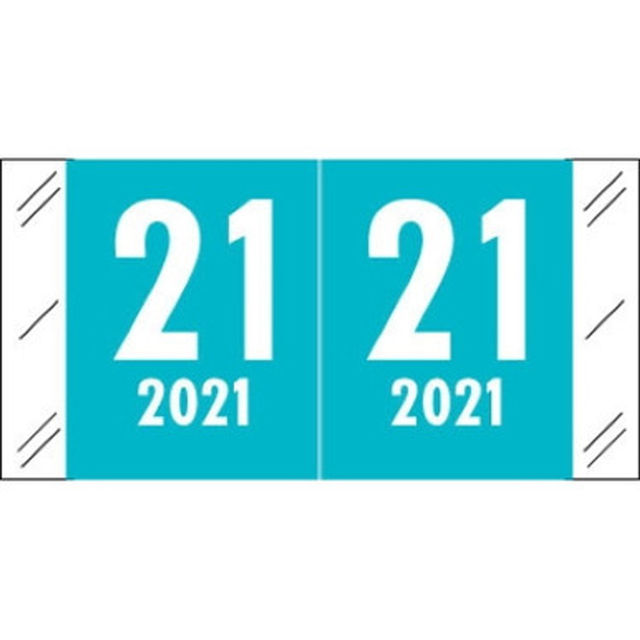 Col'R'Tab Compatible Year Label 2021 – Light Blue, CLYM Series, 3/4" x 1-1/4"