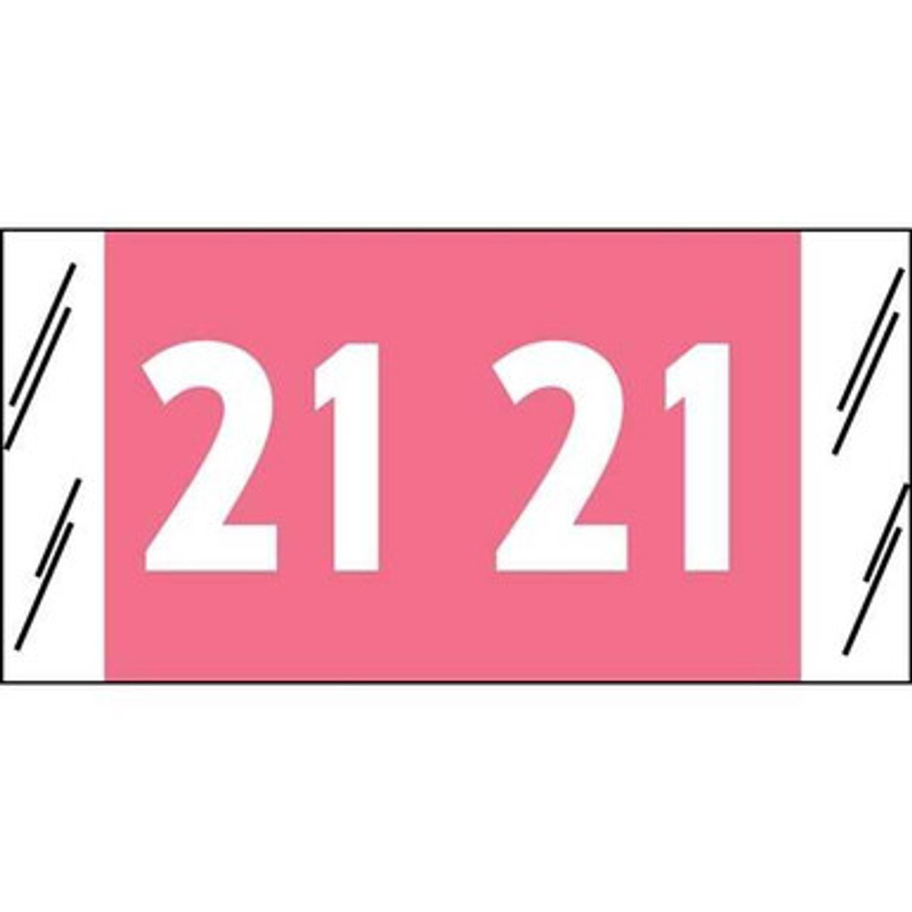 "Acme Visible Compatible Year Label 2021 – Pink, 3/4 x 1-1/2, 12621