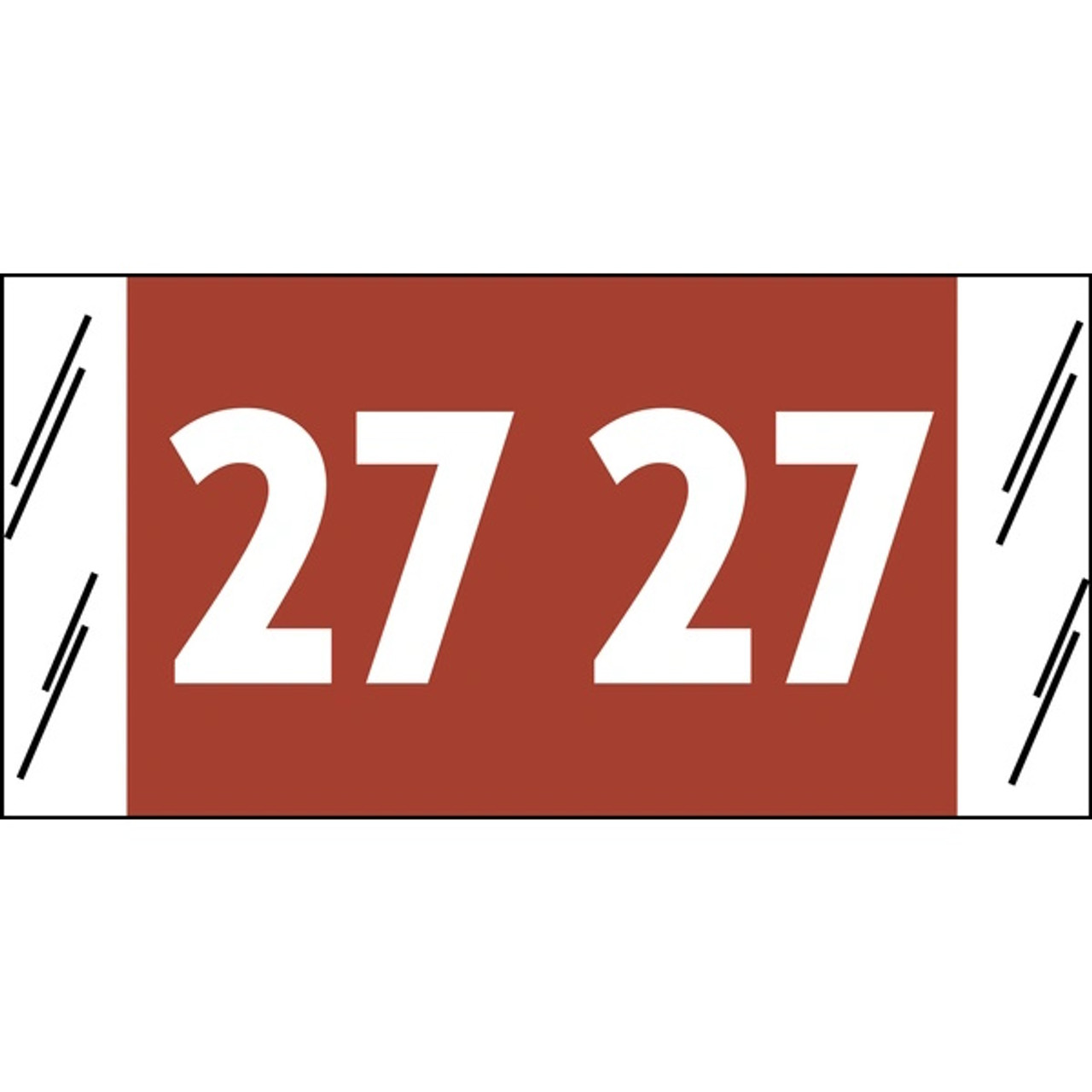 Acme Visible Compatible Year Label 2027 – Brown, 3/4 x 1-1/2, 12627