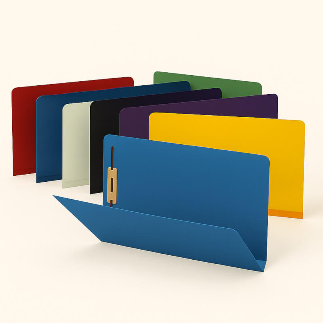 Legal size end tab pressboard file folders