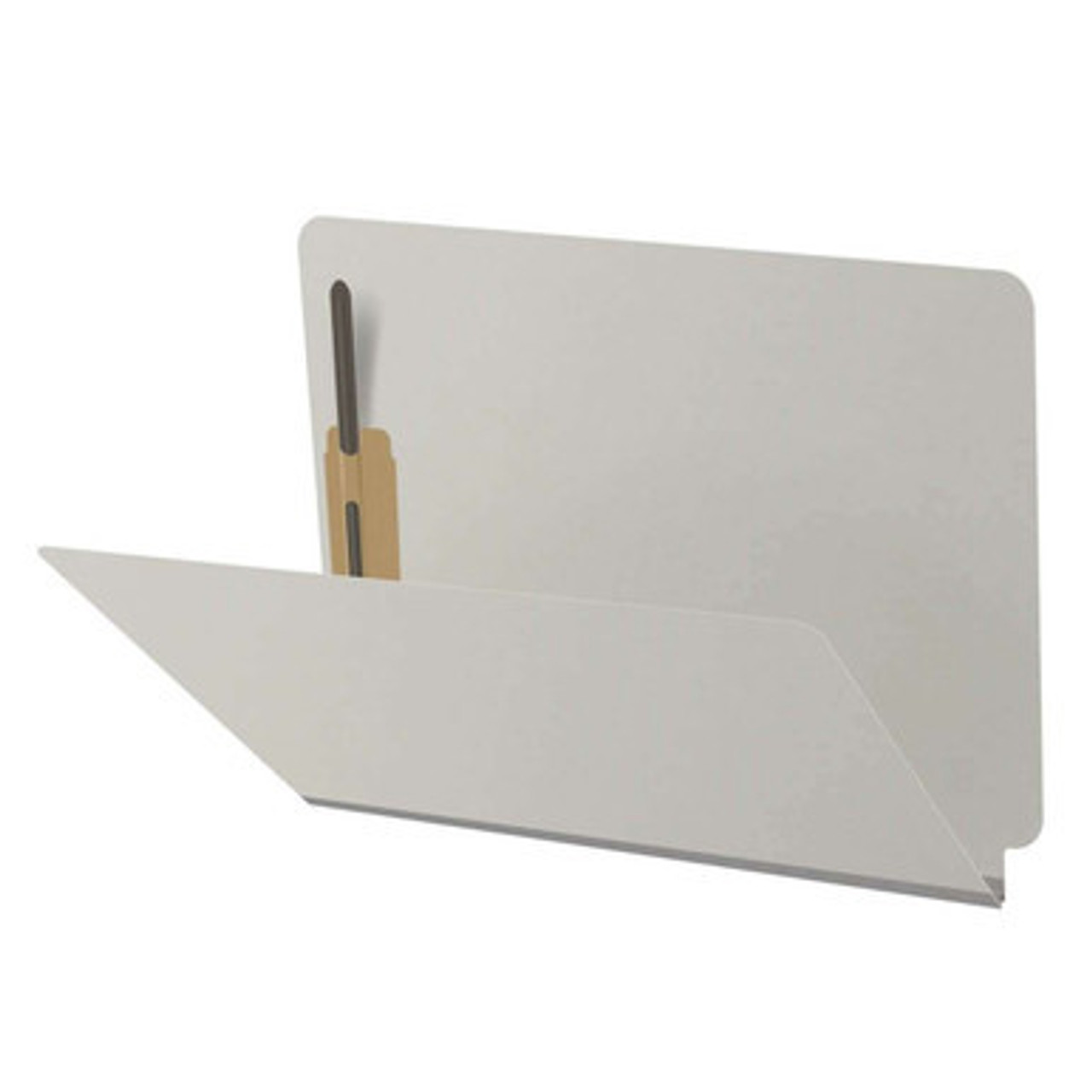 Gray End Tab Pressboard Fastener Folder – Letter Size, 25pt, 2 Fasteners