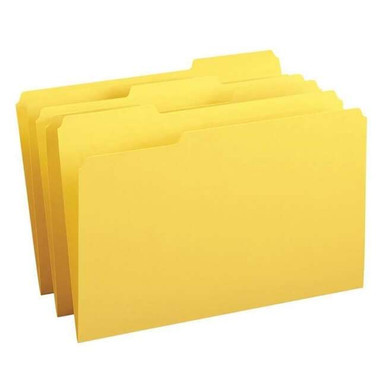 Smead Yellow Legal File Folders, Reinforced 1/3 Tab, 17934