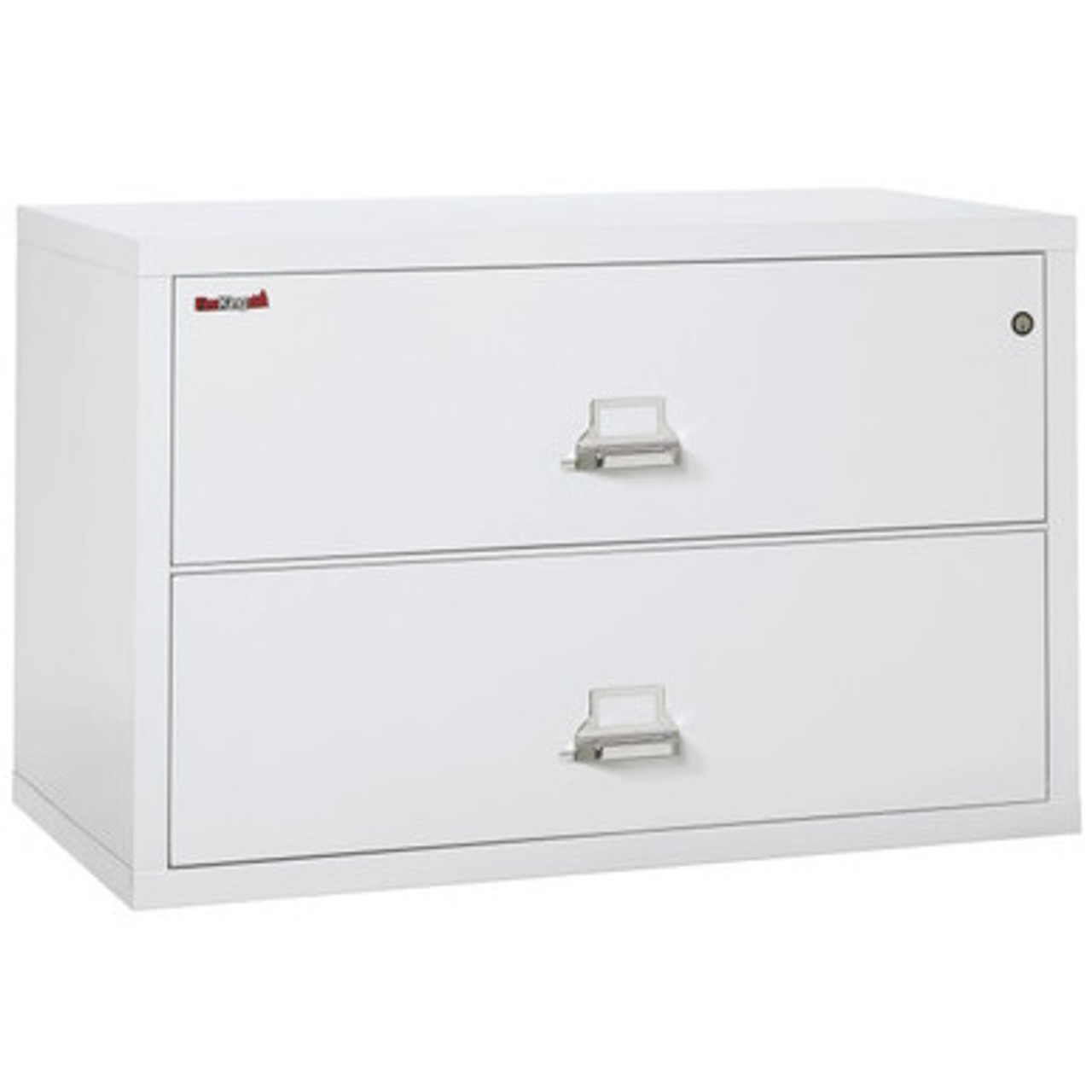 FireKing Lateral File Cabinet, 1-Hour Fire Rated, 2-Drawer, 44" Wide, Arctic White