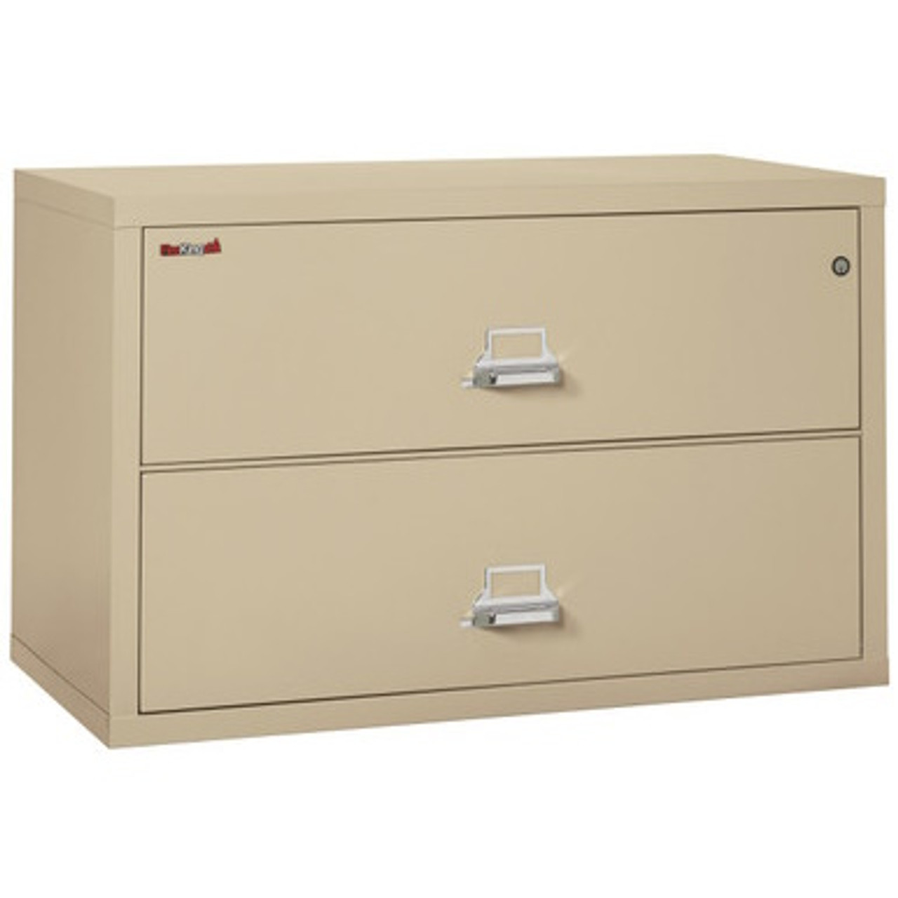 FireKing Lateral File Cabinet, 1-Hour Fire Rated, 2-Drawer, 44" Wide, Parchment