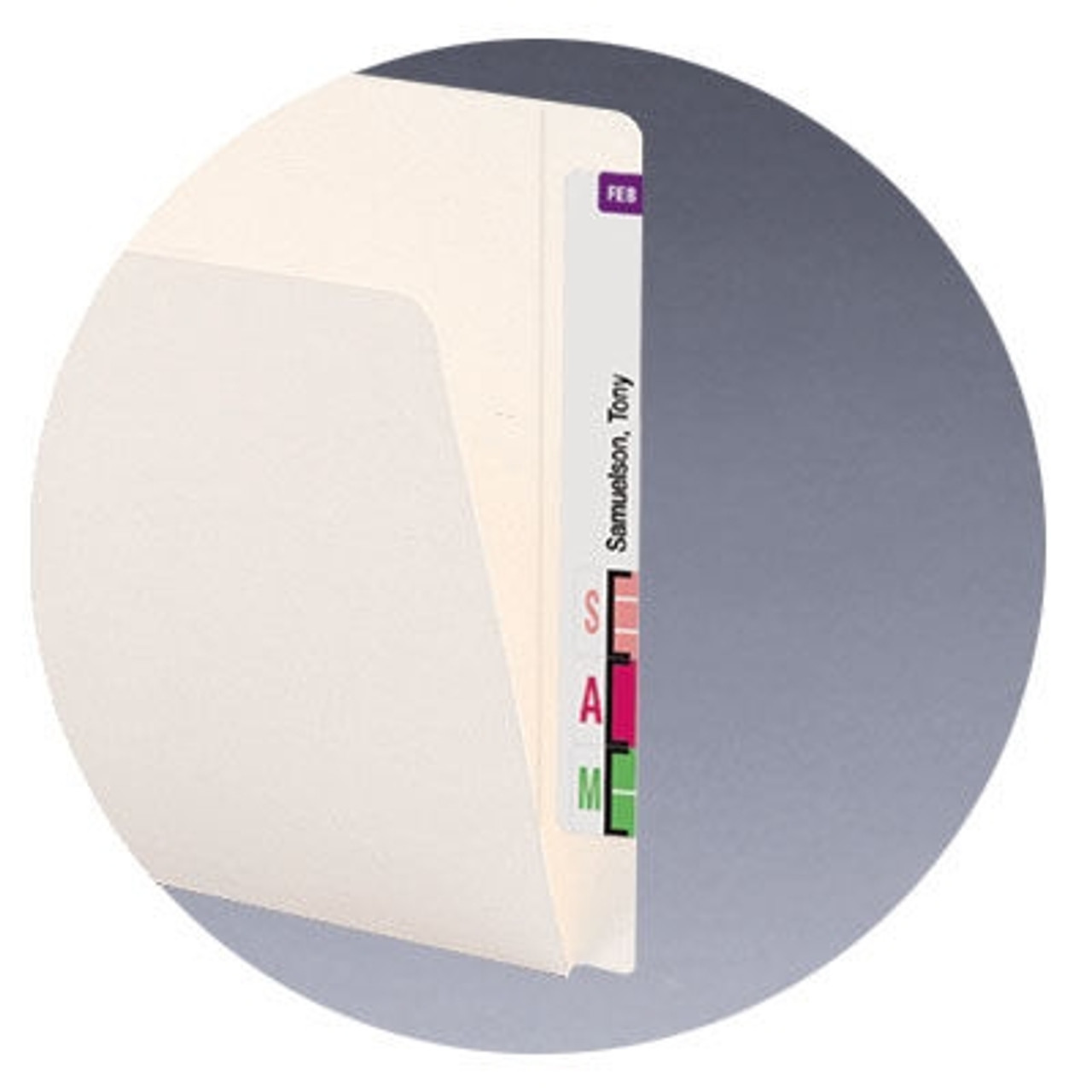 Smead Extended End Tab Ivory Folders, Letter Size, No Fastener, 50/Box