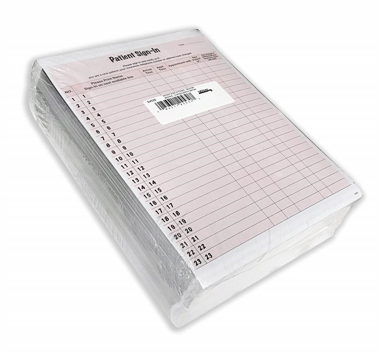 Patient Sign-in Label Forms, HIPAA Compliant, Pink, 250 per Pack (24530)