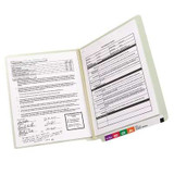 Smead End Tab Pressboard Folders, Letter Size, 2" Expansion, Gray/Green, 25/Box