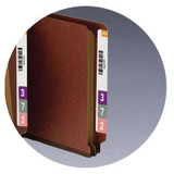 Smead End Tab Classification Folders, 1 Divider, Letter Size, Red, 10/Box