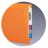 Smead End Tab Folders, Legal Size, 11pt, 2-Ply, No Fastener, Orange, 100/Box