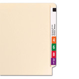 Smead End Tab Classification Folders, 2 Dividers, Legal Size, 18pt, Manila, 10/Box